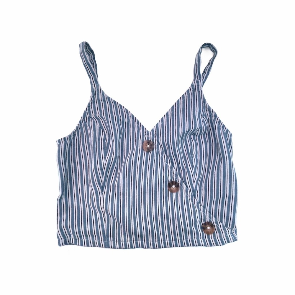 striped hollister crop tank top